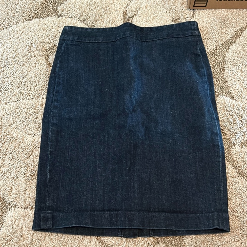 J. Crew stretch denim pencil skirt